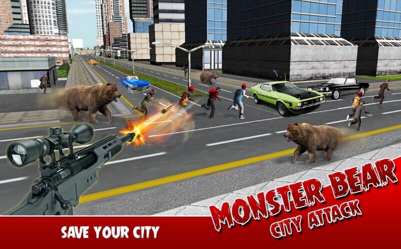 怪物熊：城市射击破解游戏(图一)