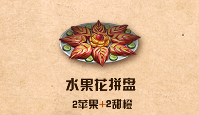 明日之后水果花拼盘配方是什么