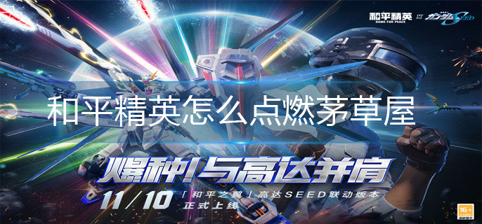 和平精英怎么点燃茅草屋