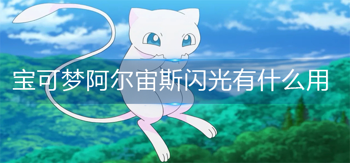 宝可梦阿尔宙斯传说闪光有什么用