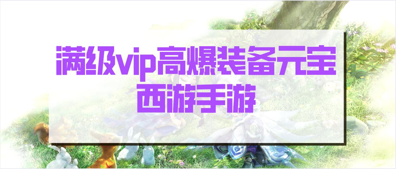 满级vip高爆装备元宝西游手游