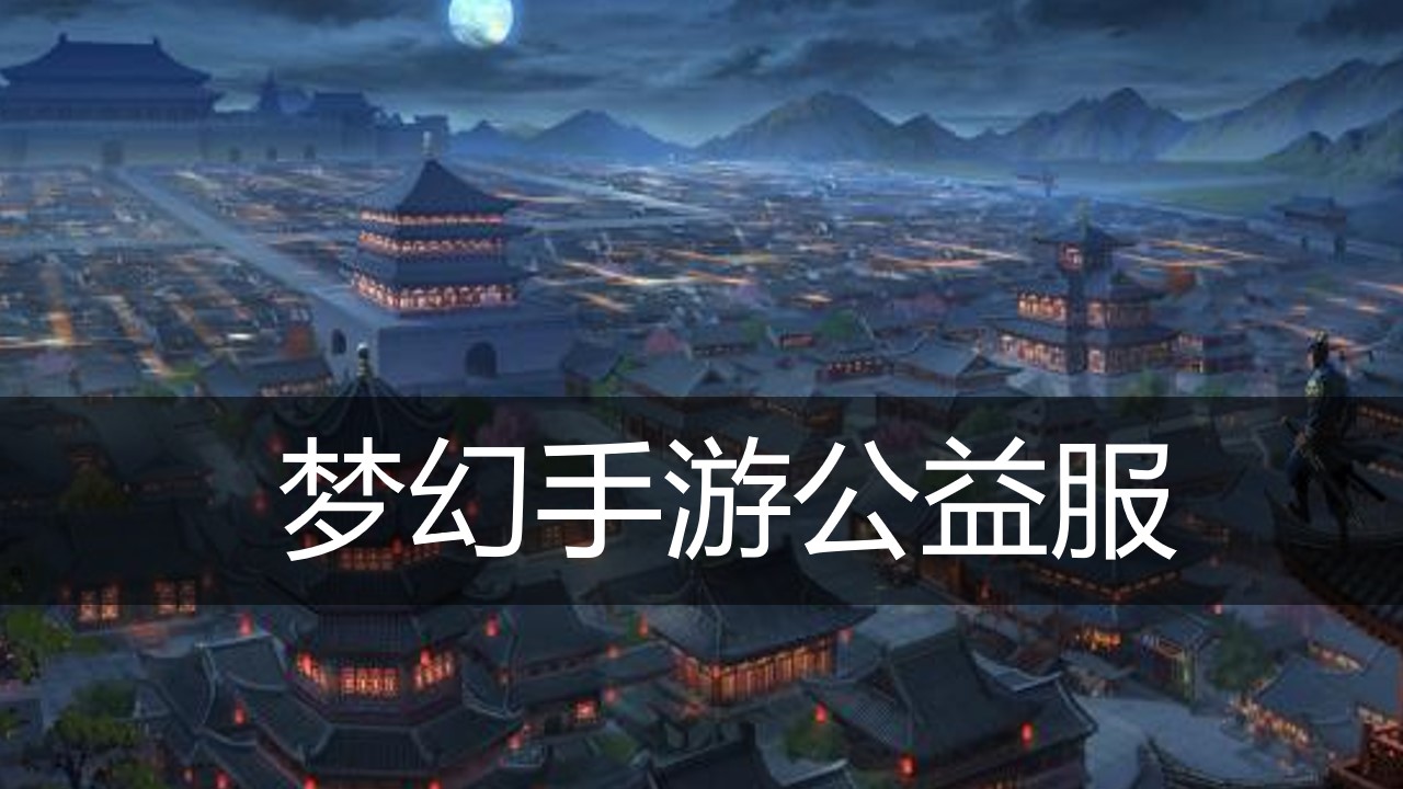 梦幻手游公益服