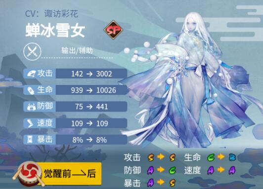 2022阴阳师蝉冰雪女御魂搭配什么-SP式神蝉冰雪女花魂搭配2022