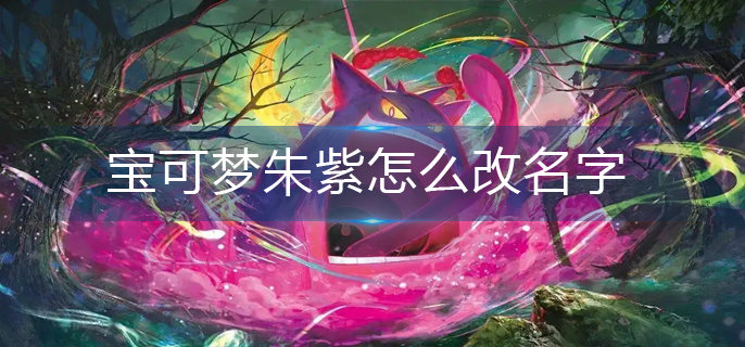 宝可梦朱紫怎么改名字