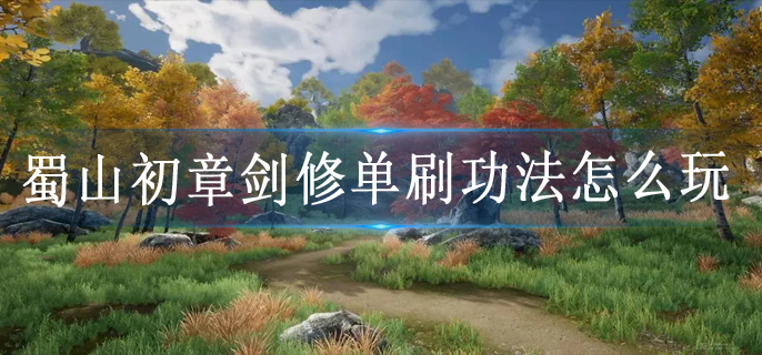 蜀山初章剑修单刷功法怎么玩