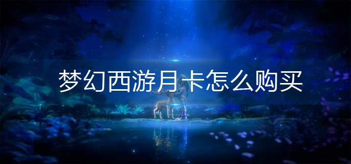 梦幻西游月卡怎么购买