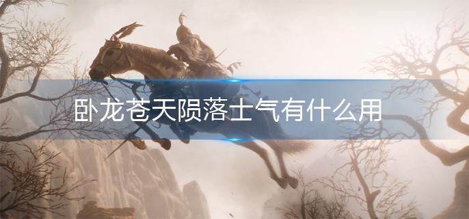 卧龙苍天陨落士气有什么用
