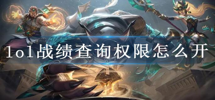 lol战绩查询权限怎么开