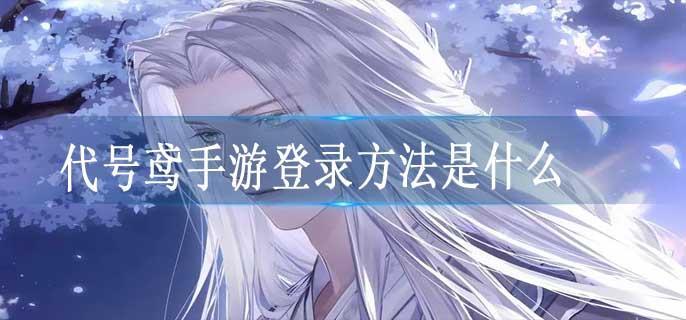 代号鸢手游登录方法是什么