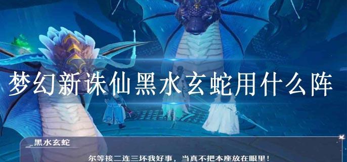 梦幻新诛仙黑水玄蛇用什么阵
