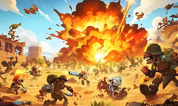 合并炮台升级的塔防网页游戏