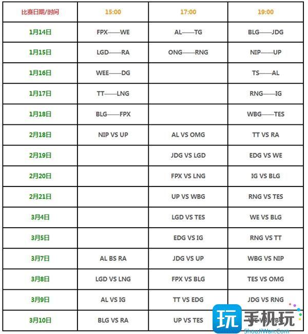 2024英雄聯(lián)盟lpl春季賽時間一覽