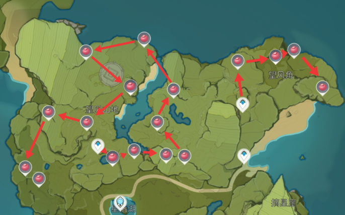 原神红色采集物在哪