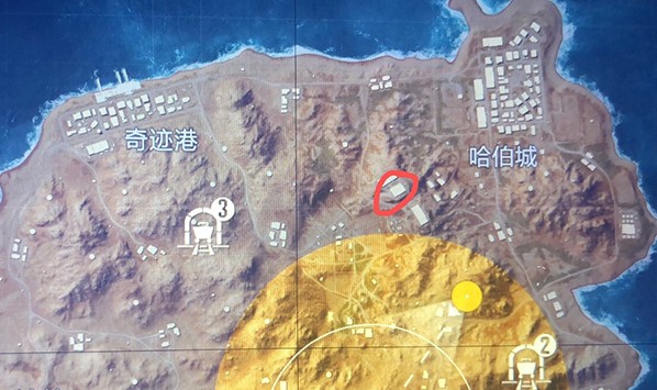 和平精英黄金岛写名字的墙位置在哪