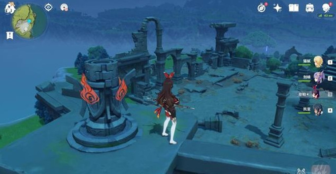 原神千风神殿元素柱子在哪