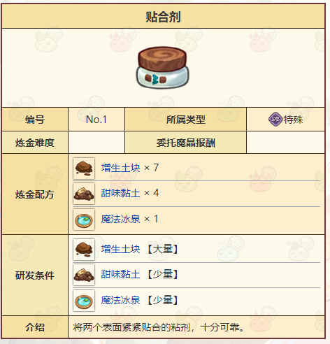 诺弗兰物语贴合剂怎么制作