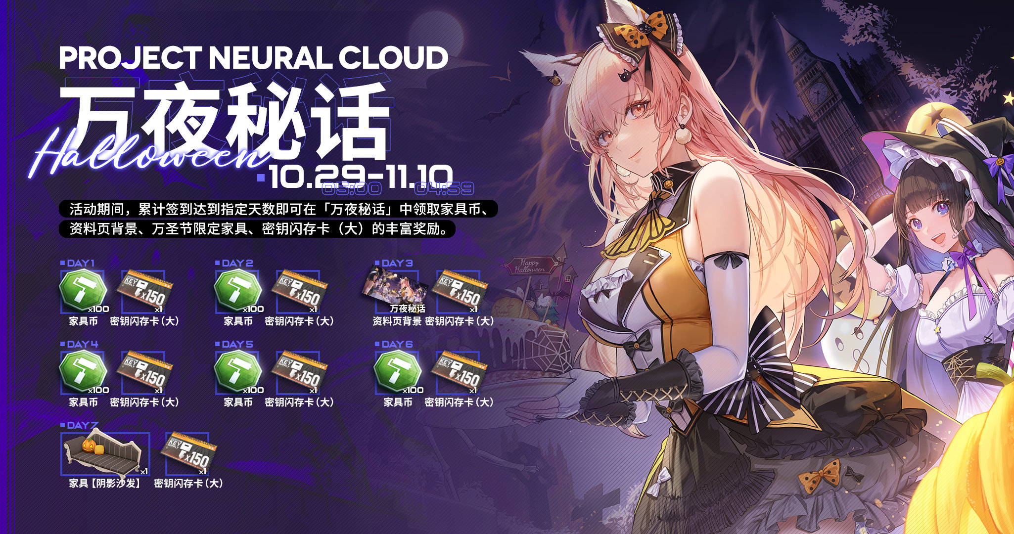 云图计划万夜秘话签到活动-万夜秘话签到奖励一览