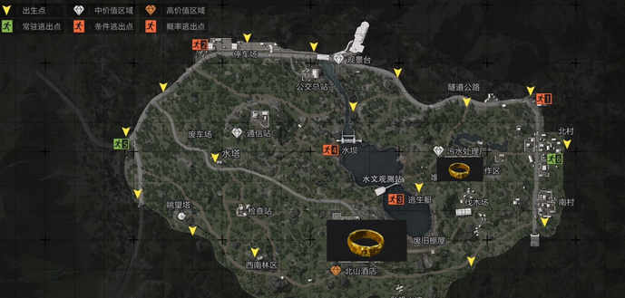 暗区突围北山男团刷新点攻略