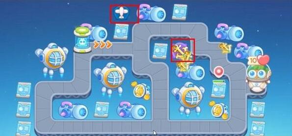 保卫萝卜4太空穿越第36关怎么过-太空穿越第36关金萝卜