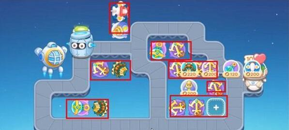 保卫萝卜4太空穿越第36关怎么过-太空穿越第36关金萝卜