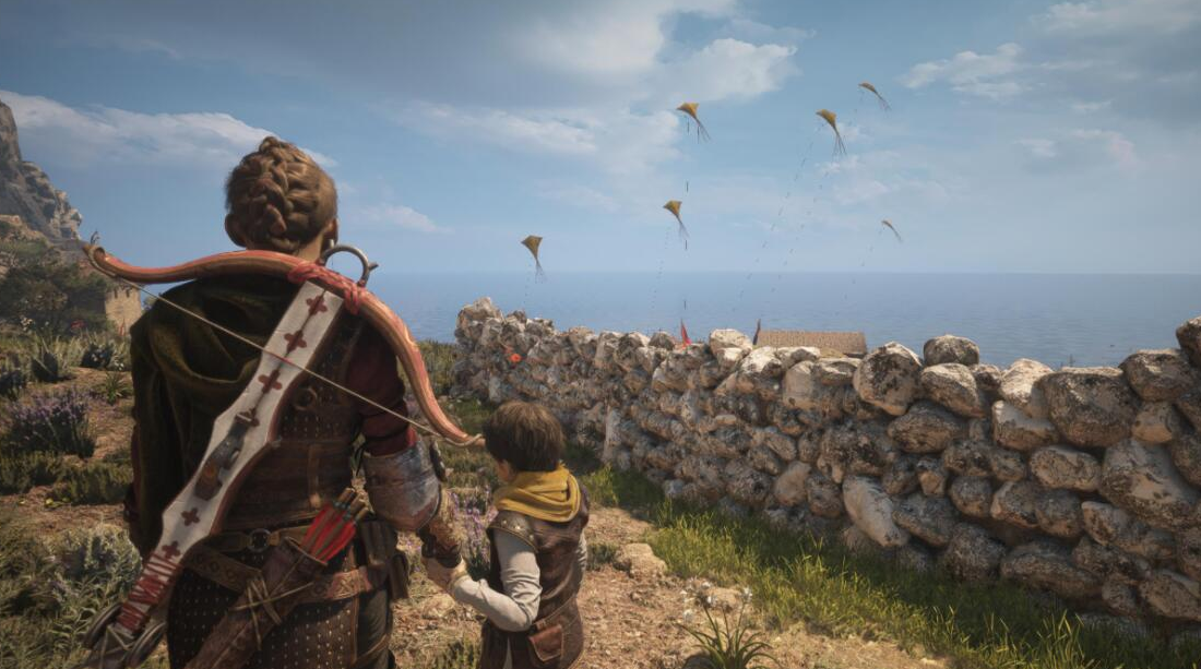 瘟疫传说安魂曲在第九章中玩家可以拿到神秘装备护臂,但是要先进入一个隐藏的洞穴,有些玩家不知道瘟疫传说安魂曲第九章隐藏山洞怎么玩,这里给大家带来了瘟疫传说安魂曲第九章隐藏山洞玩法攻略,一起来看下文中具体介绍吧。 第九章隐藏山洞玩法攻略 第九章跟索菲亚一起探索岛的时候不要做主线,先到处转,看到远处的风筝就向风筝方向去,如图: 来了之后可以看到四个风车,依次打开门,方法不赘述了,很简单,里面都有材料可以拿,前三个都是转的,可以关了,第四个本身是不转的,可以让它转。 在第二个和第三个风车中间有一堆半圆石环,从这里向下走。 走下去之后可以看到右手边有一个小洞口可以下去。 进入之后,一直往前会看到一面石壁,上面画了一个风车。 发生对话之后,回到风车那里,现在应该是1、2、3不转,4转。这时候去让3号风车转动,能听到远处传来声音,会有索菲亚跟你对话。回到刚刚的山洞,石门就打开了。走到最里面有两个大宝箱和一个护臂,可以加快生命恢复速度。 两个宝箱里应该是有两个工具和一些零件,其他的没注意看,主要是那个护臂比较有用。 护臂是长这个样子的,还挺好看,有点像古董,另外护臂无法升级。 以上就是关于瘟疫传说安魂曲第九章隐藏山洞玩法攻略的详细介绍,到第九章后不知道怎么进山洞的网友可以看下上面的步骤,希望对大家游戏有帮助。 瘟疫传说安魂曲第九章隐藏山洞怎么玩