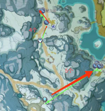 原神星银矿石采集路线图-星银矿石采集分布图 原神星银矿石采集分布图