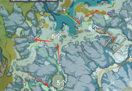 原神星银矿石采集路线图-星银矿石采集分布图 原神星银矿石采集分布图