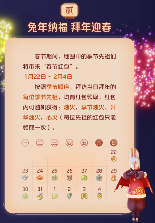 光遇2023有什么春节活动 光遇2023春节活动大全