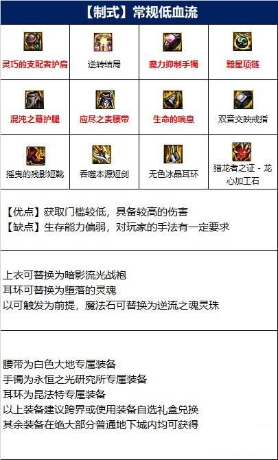 dnf黑暗武士110版本用什么装备