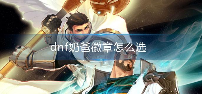 dnf奶爸徽章怎么选