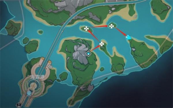 原神海露花采集位置图1