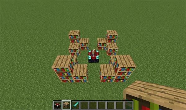 我的世界附魔台书架怎么摆-附魔台高等级书架摆法