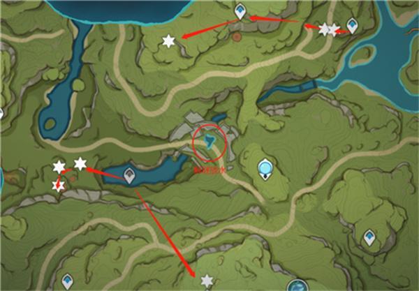 原神168个树王圣体菇采集路线-树王圣体菇快速采集路线图