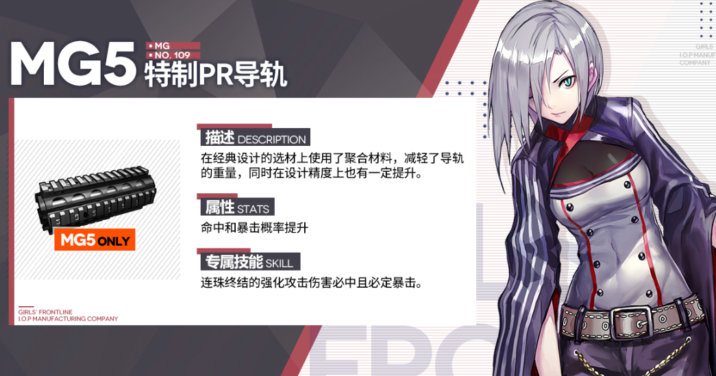 少女前线特制PR导轨装备属性一览