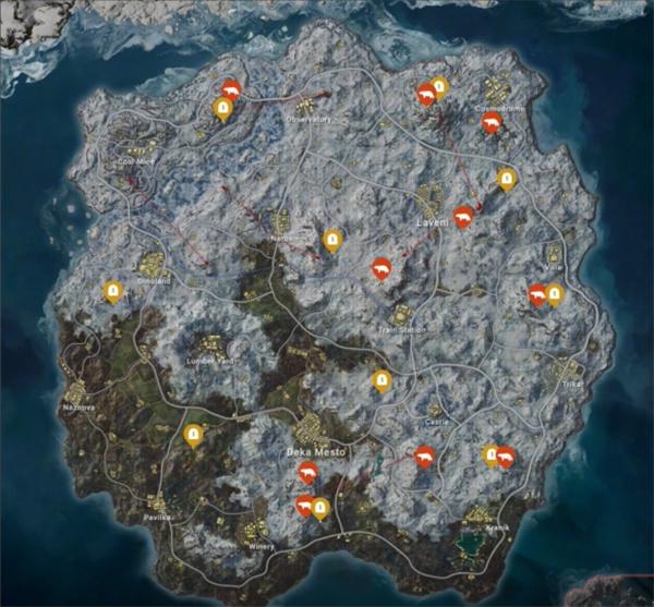 pubg全地图密室位置高清大图一览