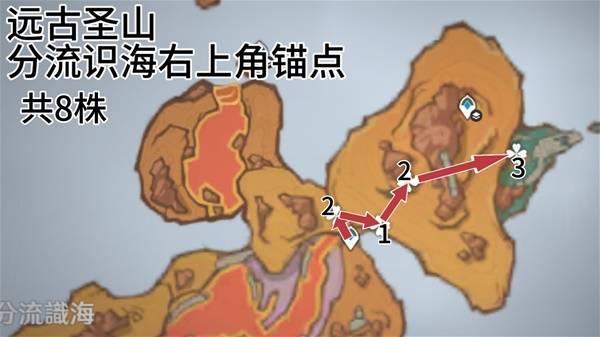 原神全部云岩裂叶采集路线图一览