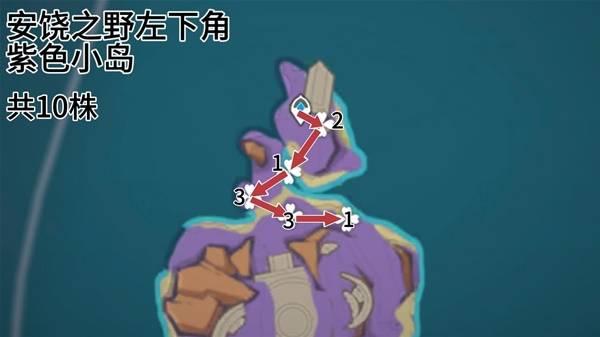 原神全部云岩裂叶采集路线图一览