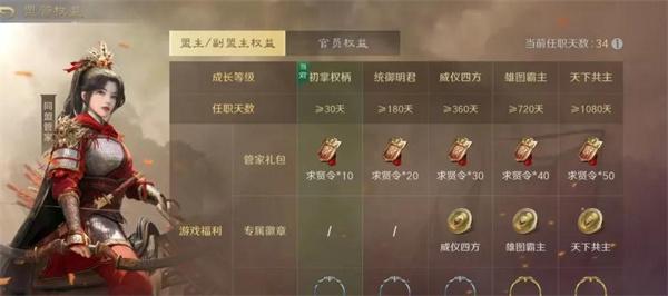 三国谋定天下盟主官员权益奖励有哪些