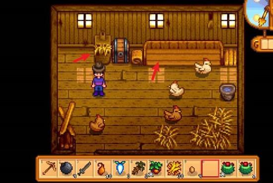 星露谷物语谷仓的草怎么取出