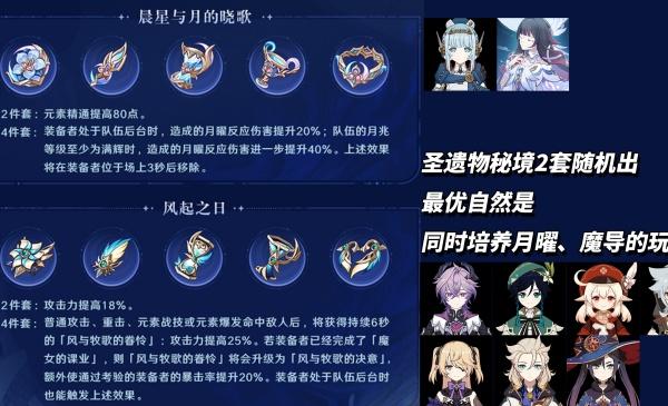 原神晨星与月的晓歌套装适配什么角色