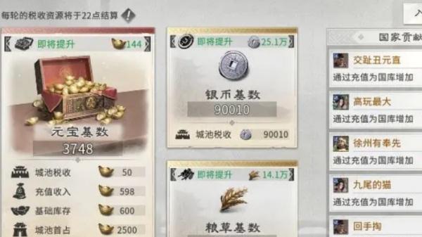 三国天下归心元宝有什么用