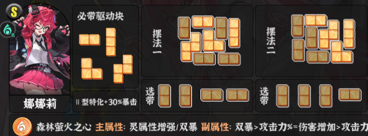 异环娜娜莉驱动块怎么搭配