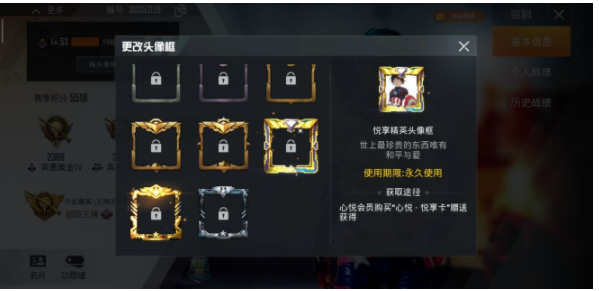 和平精英悦享精英头像框怎么得_和平精英悦享精英头像框获得方法