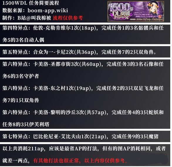 fgo1500DL任务怪物位置在哪_fgo1500DL任务怪物位置汇总