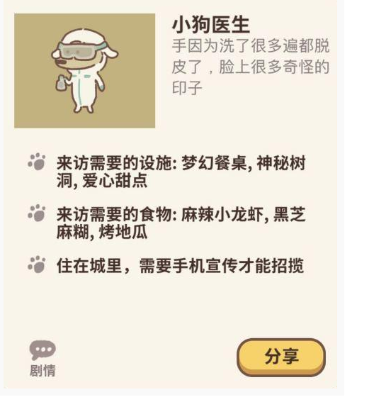 动物餐厅小狗医生来访条件是什么_动物餐厅小狗医生来访条件一览