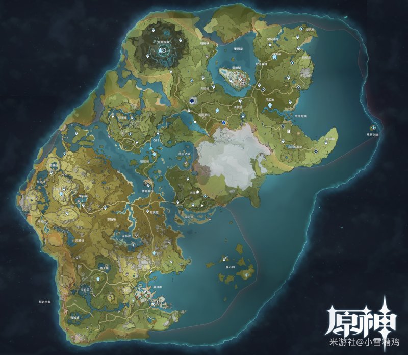 原神地图有多大_全地图一览