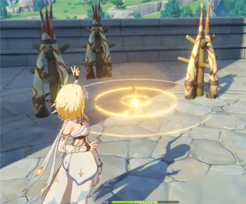 原神同时打碎两堆木桩怎么做_同时打碎两堆木桩完成攻略