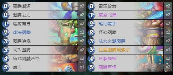 炉石传说暗月马戏团图腾萨怎么搭配_图腾萨卡组搭配攻略