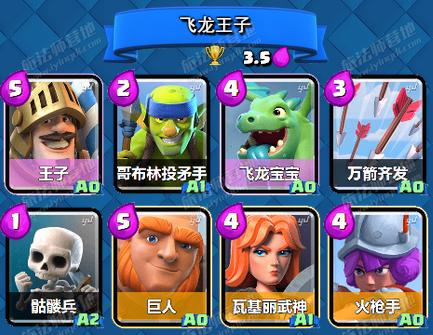 《皇室战争》萌新冲杯套 飞龙王子卡组解析