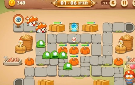 《保卫萝卜3》集市55关怎么过 集市55关金萝卜通关技巧